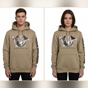 True Religion Budha Guitar Khaki Hoodie for Men NWT Size M